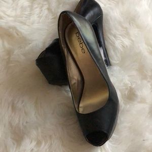 Bebe peep toe 6’ heels